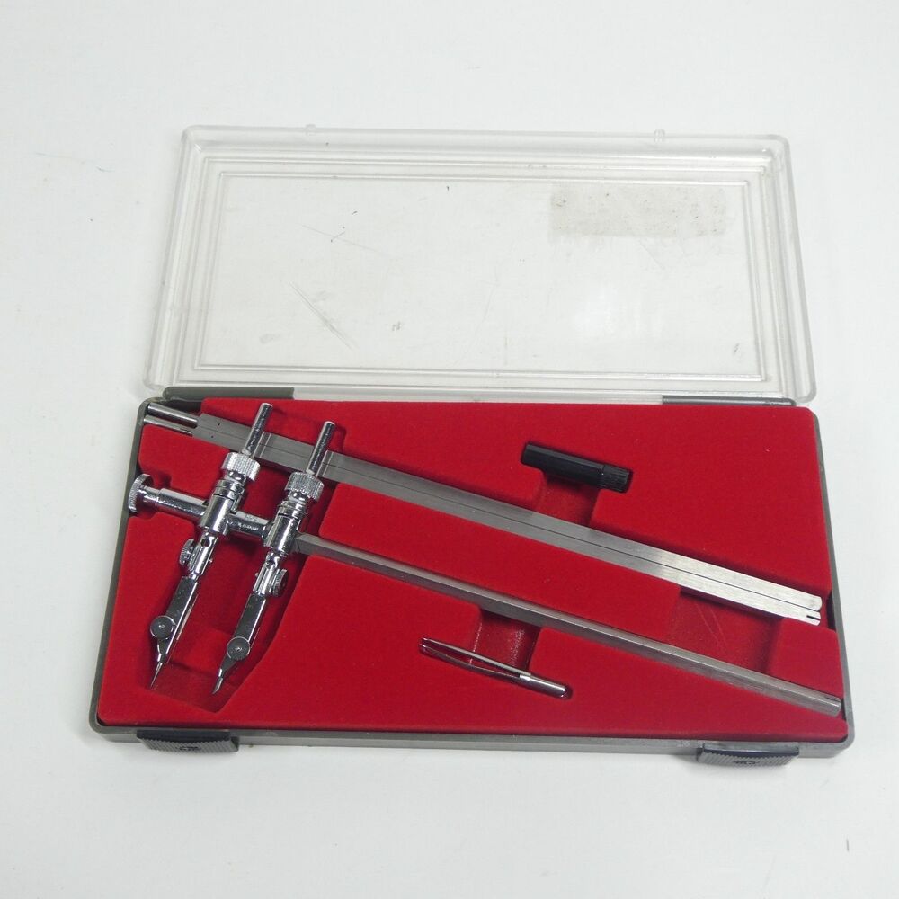 Keuffel & Esser K&E Mark I Beam Compass Set W. Germany Vintage Drafting Tool